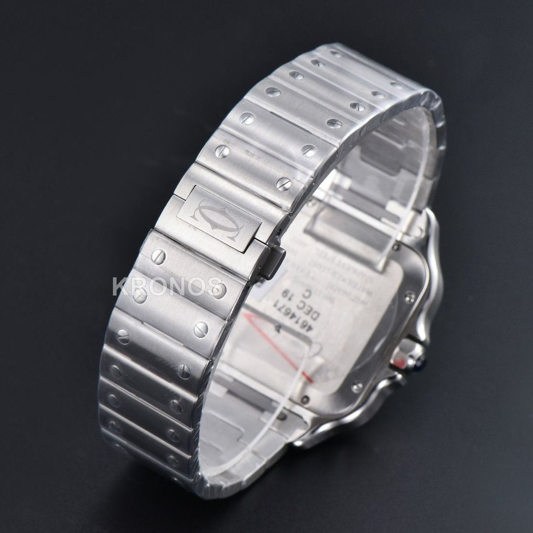 Santos XL 40mm White Dial Diamond - Authentic Movement