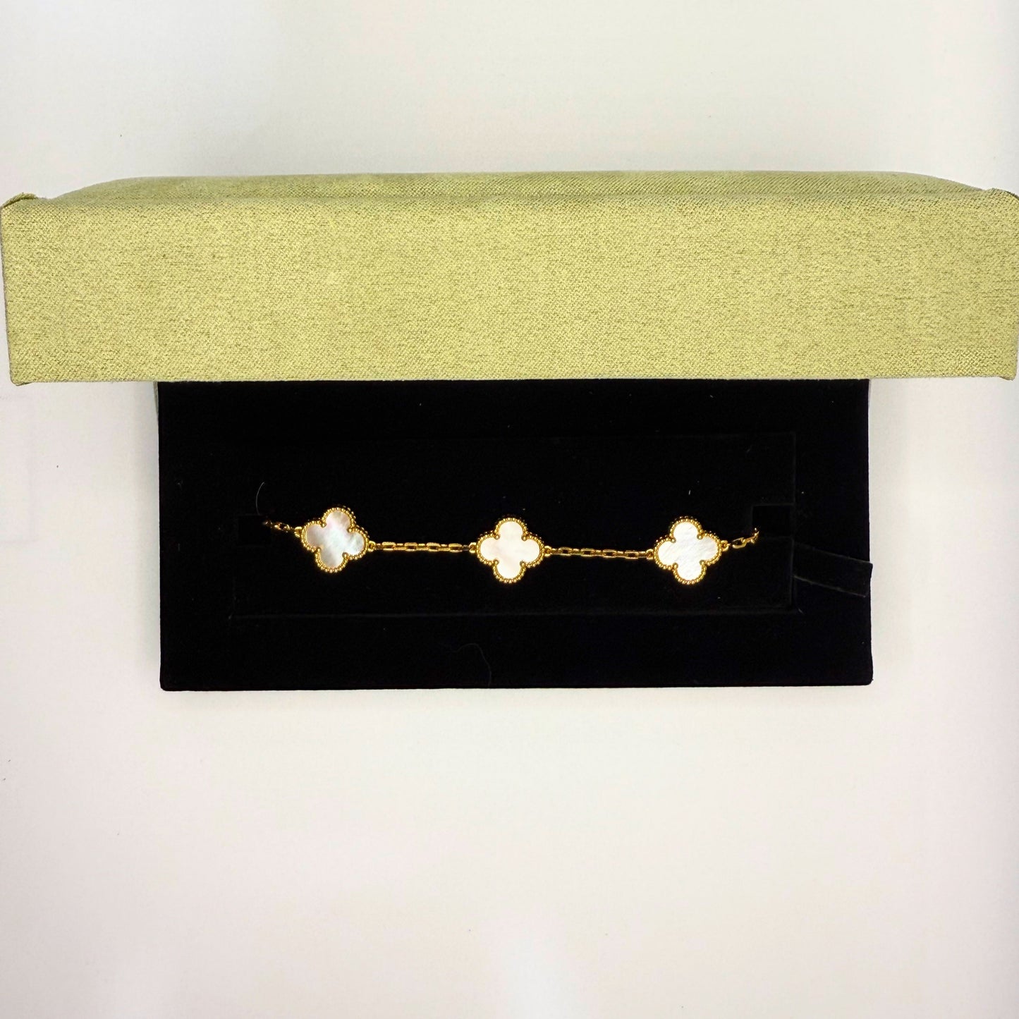 VC White Steel Bracelet 18K Gold Plated