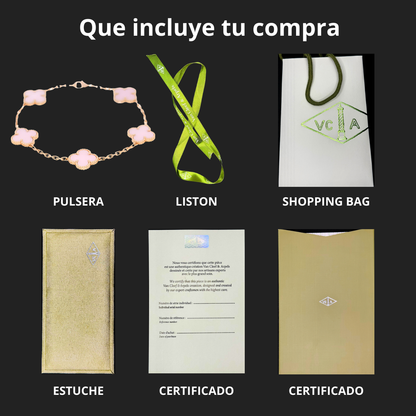 VC Pink Steel Bracelet 18K Gold Plated