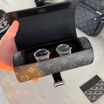 Travel Watch Roll Large LV - Black
