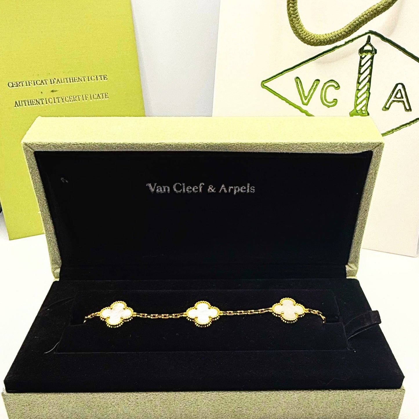 VC White Steel Bracelet 18K Gold Plated