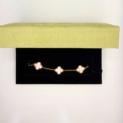 VC Pink Steel Bracelet 18K Gold Plated