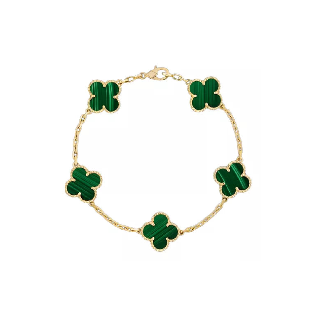 VC Green Steel Bracelet 18K Gold Plated