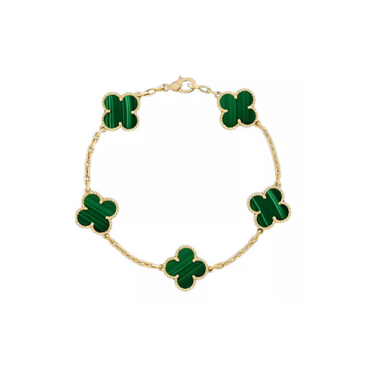 VC Green Steel Bracelet 18K Gold Plated