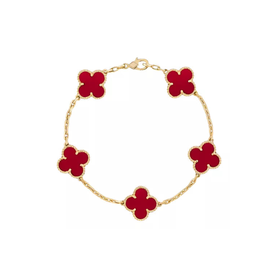 VC Red Steel Bracelet with 18K Gold Plating