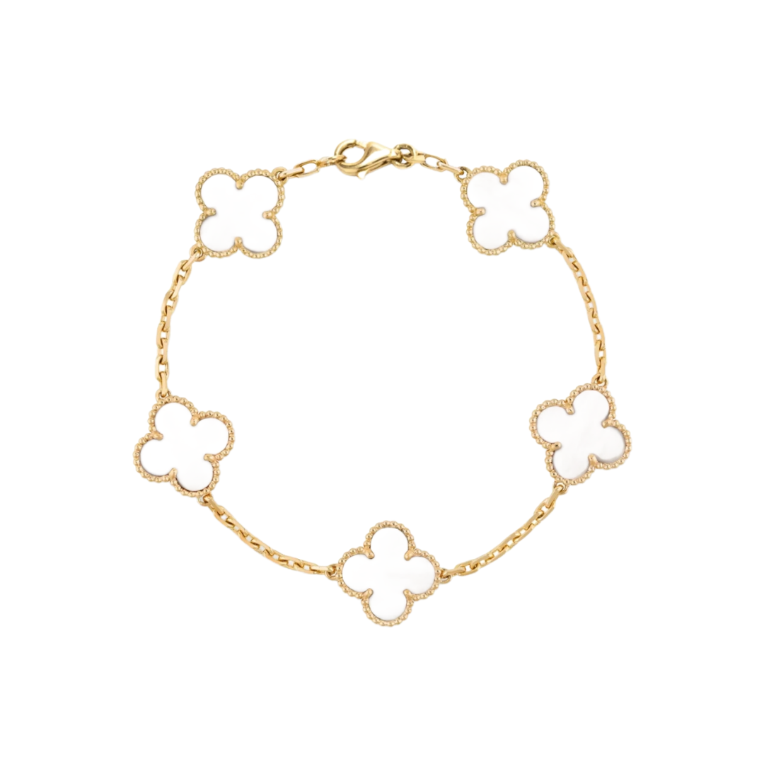 VC Black & Silver Steel Bracelet 18K Gold Plated