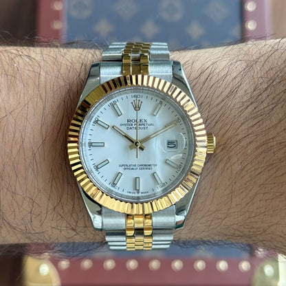 Datejust Rolesor - White Dial Oyster Rolex Type