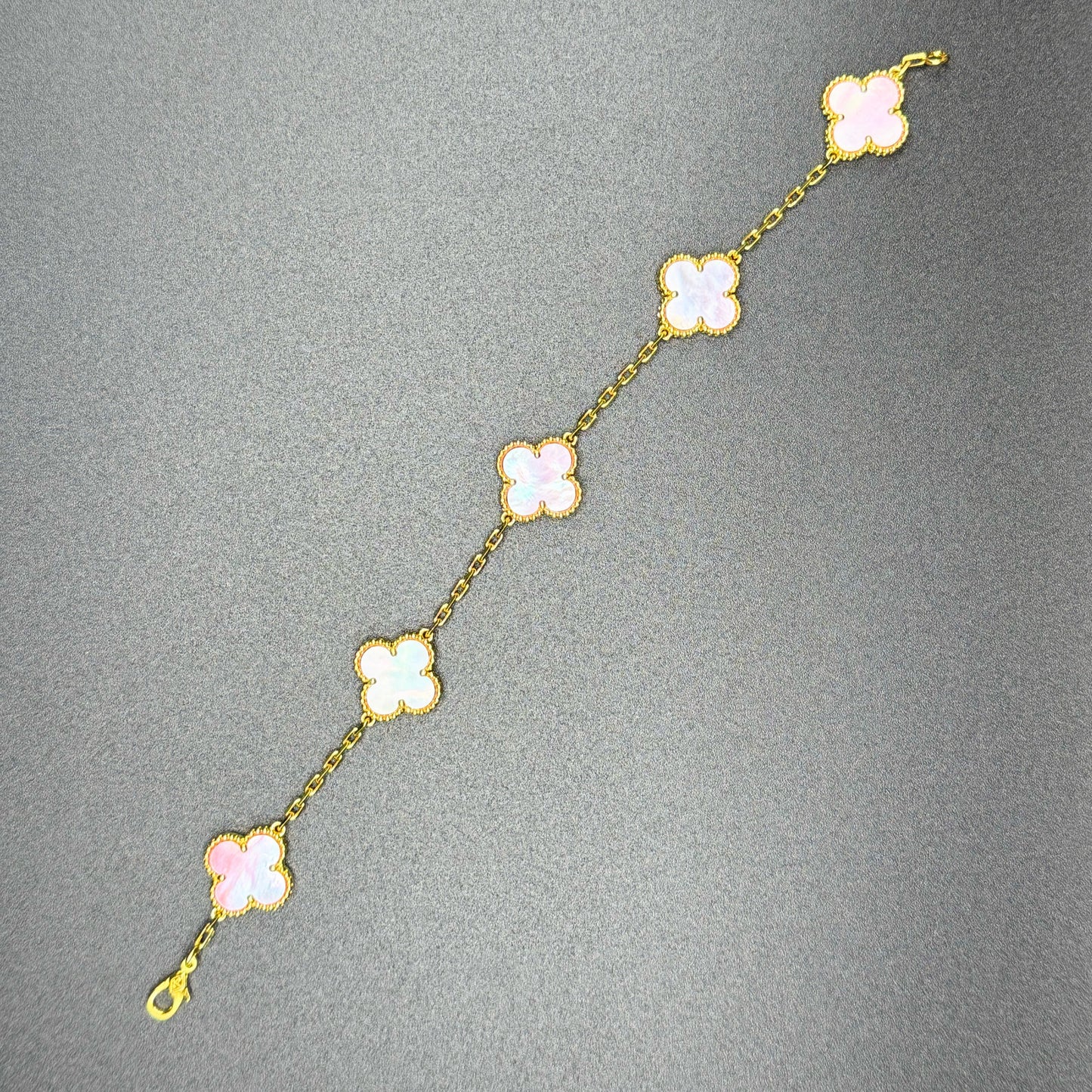VC Pink Steel Bracelet 18K Gold Plated