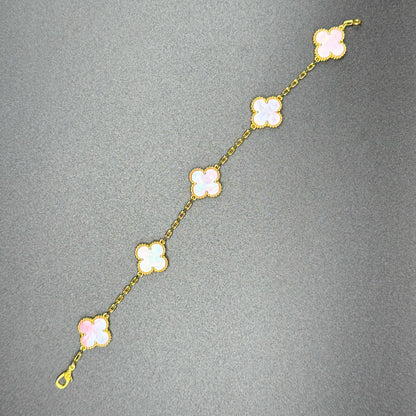 VC Pink Steel Bracelet 18K Gold Plated