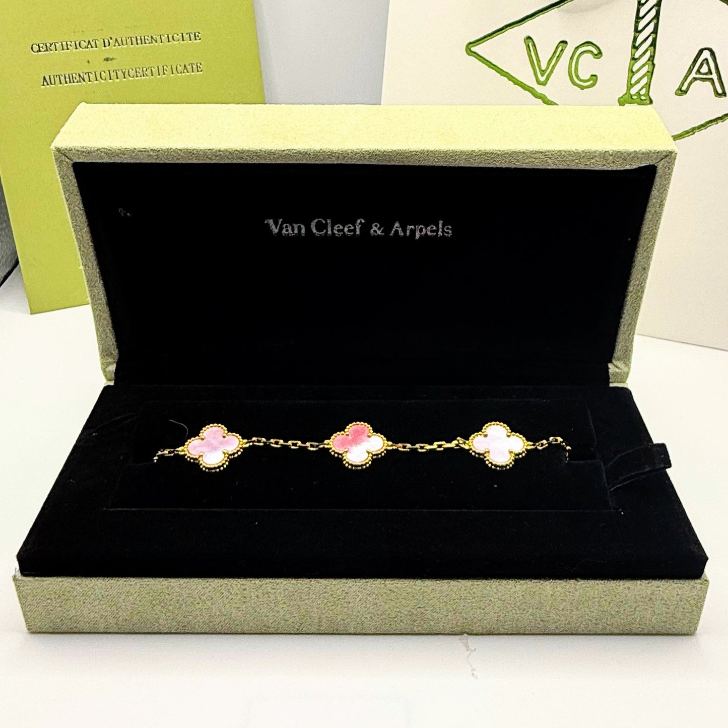 VC Pink Steel Bracelet 18K Gold Plated