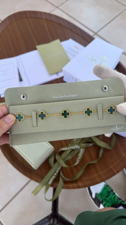 VC Green Bracelet 925 Silver 18K Gold Plated