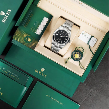 Oyster Perpetual Oystersteel - Black Dial Oyster Type Rolex