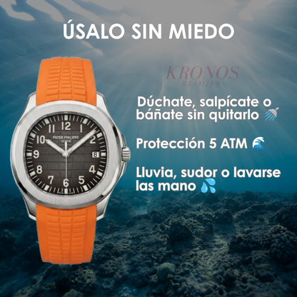 Aquanaut Steel – Green Dial Rubber Strap Patek Type