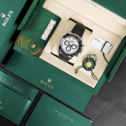 Daytona Oystersteel – White Dial Oysterflex Rolex Type