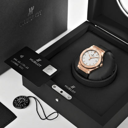 Classic Fusion King Gold – White Dial Rubber Strap Hublot Type
