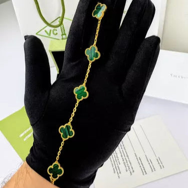 VC Green Steel Bracelet 18K Gold Plated