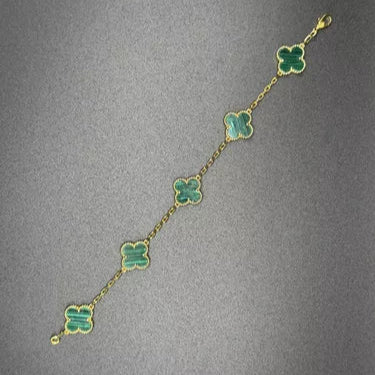VC Green Steel Bracelet 18K Gold Plated