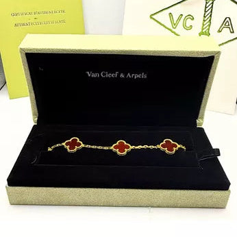 VC Red Steel Bracelet with 18K Gold Plating