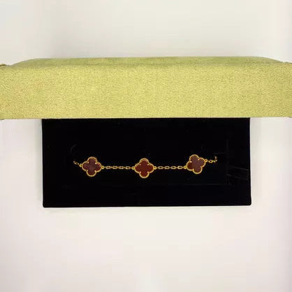 VC Red Steel Bracelet with 18K Gold Plating