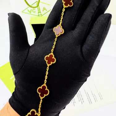 VC Red Steel Bracelet with 18K Gold Plating