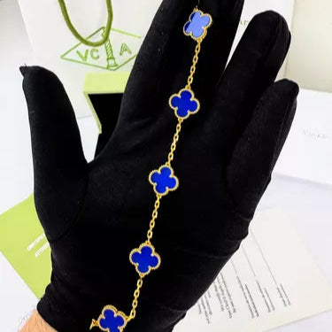 VC Blue Steel Bracelet 18K Gold Plated