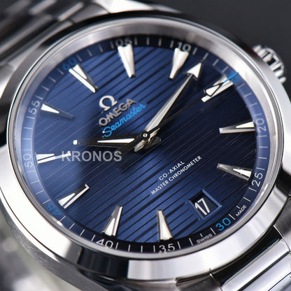 Aqua Terra 150m 41mm Dark Blue Dial Silver Hand Silver - Authentic Movement