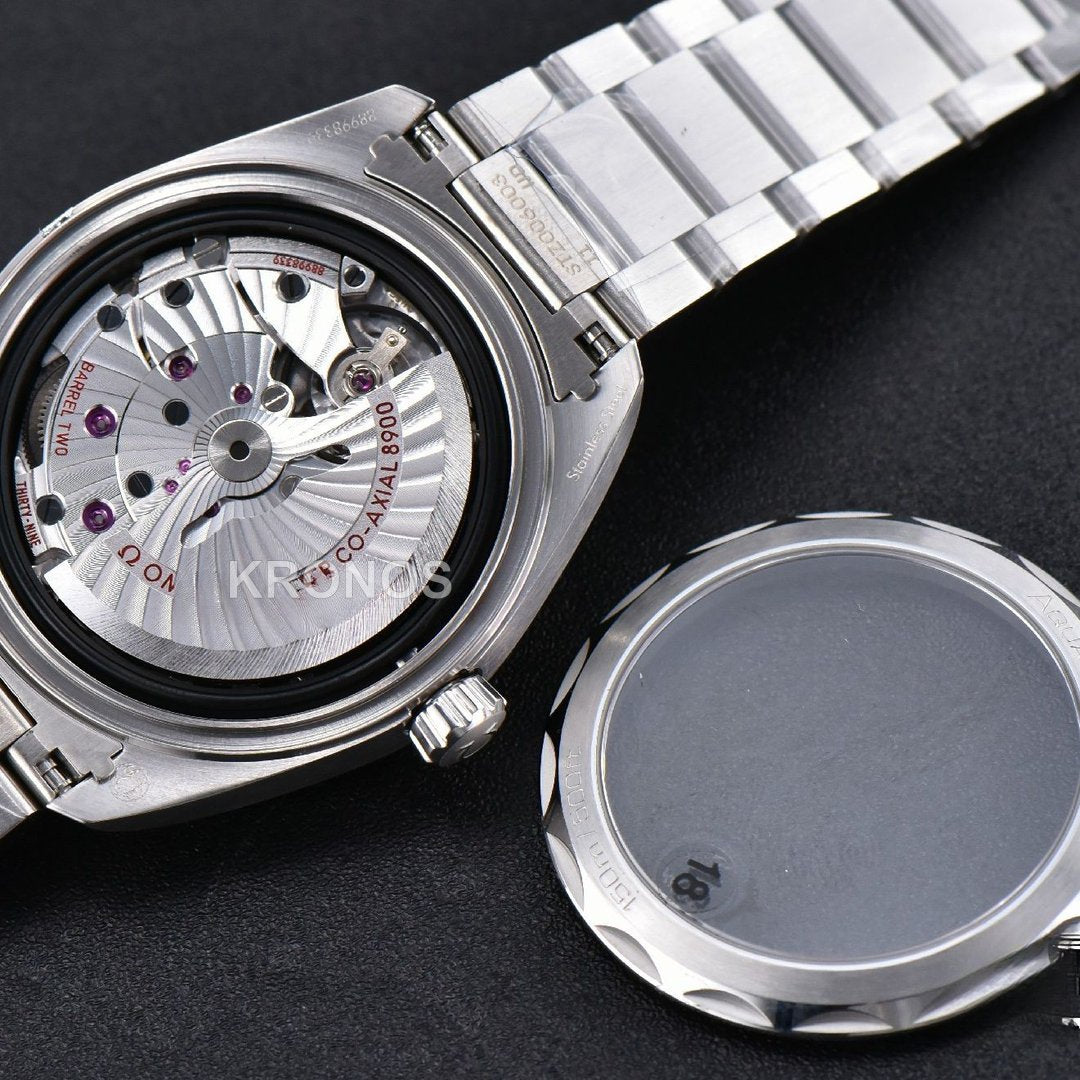 Aqua Terra 150m 41mm Dark Blue Dial Silver Hand Silver - Authentic Movement
