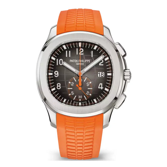 Aquanaut Steel Orange Dial reloj de lujo accesible Kronos Relojes vista frontal