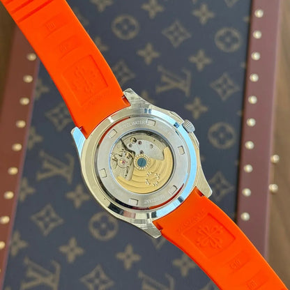 Reloj Aquanaut inspirado estilo AAA acero inoxidable Kronos esfera orange