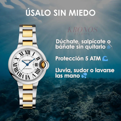 Cierre de seguridad Ballon Bleu Two-Tone White Dial Kronos Relojes