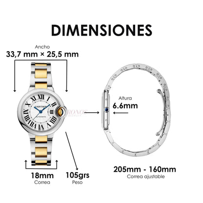 Ballon Bleu Two-Tone esfera blanca vista frontal Kronos accesible