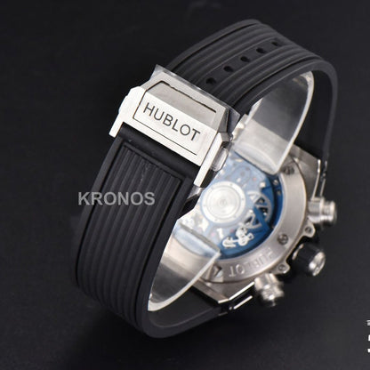 Big Bang Unico 45mm Blue Ceramic Skeleton Dial Black - Authentic Movement