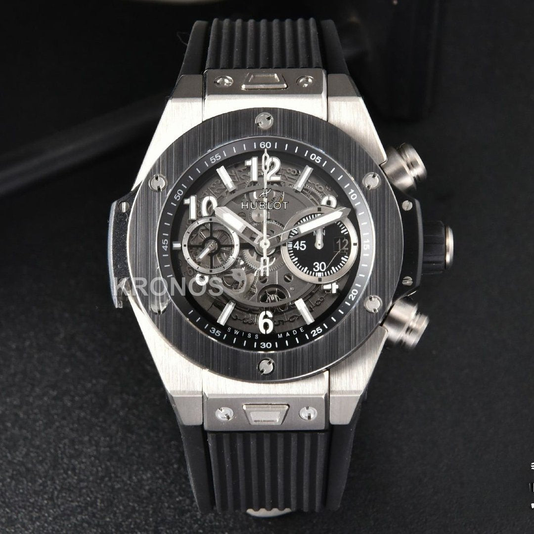 Big Bang Unico 45mm Skeleton Dial Ceramic Black A1280 - Authentic Movement