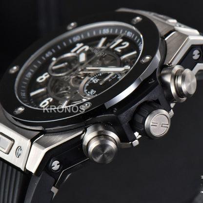 Big Bang Unico 45mm Skeleton Dial Ceramic Black A1280 - Authentic Movement