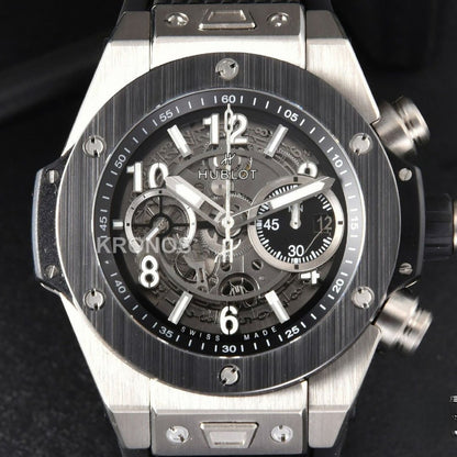 Big Bang Unico 45mm Skeleton Dial Ceramic Black - Authentic Movement