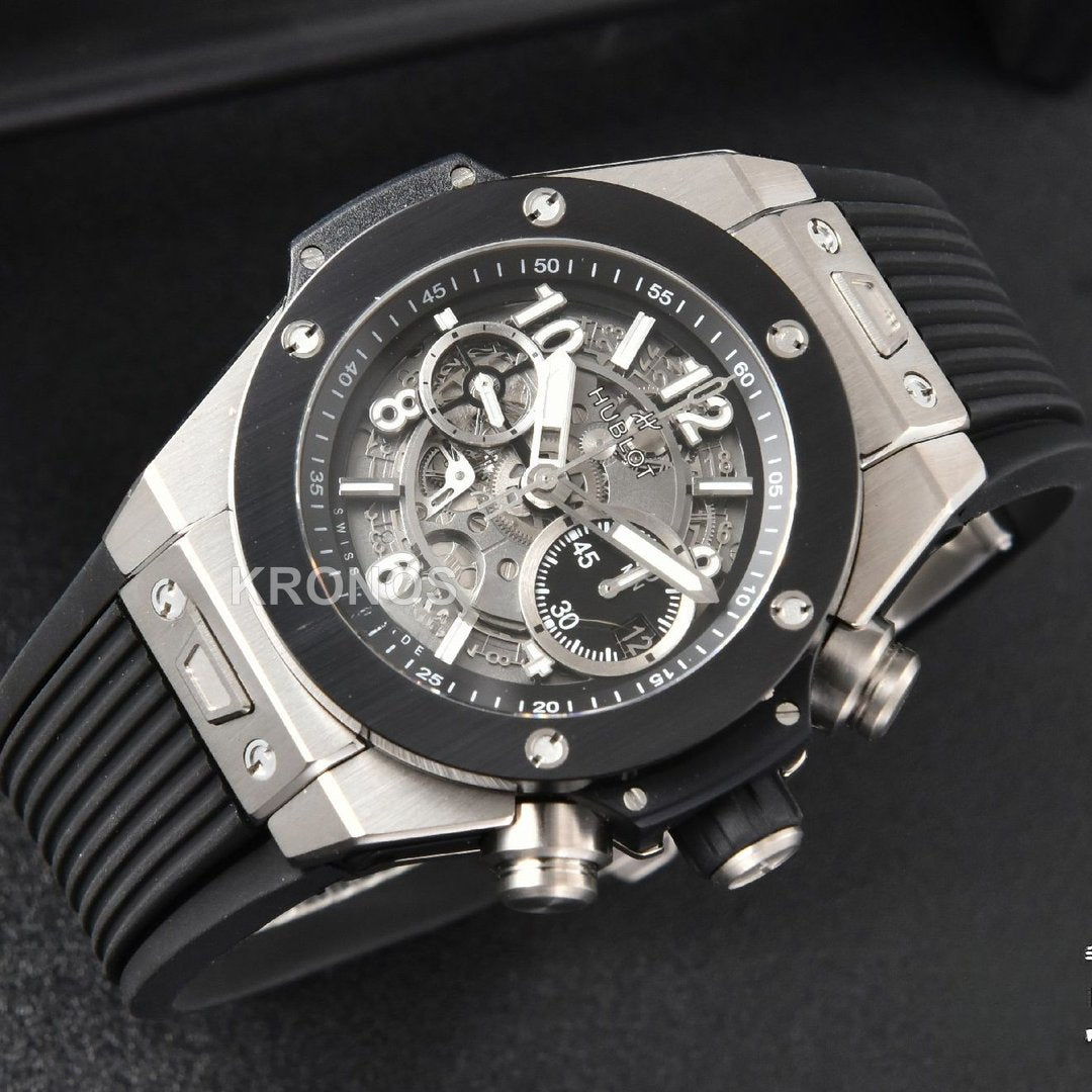 Big Bang Unico 45mm Skeleton Dial Ceramic Black - Authentic Movement