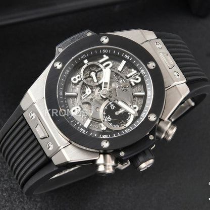 Big Bang Unico 45mm Skeleton Dial Ceramic Black - Authentic Movement