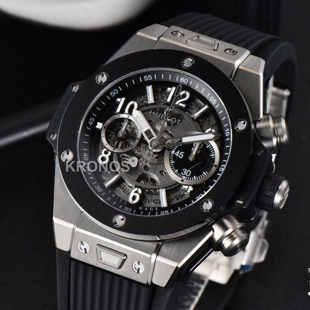 Big Bang Unico 45mm Skeleton Dial Ceramic Black - Authentic Movement