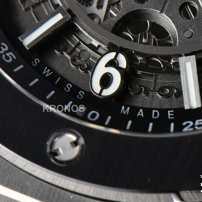 Big Bang Unico 45mm Skeleton Dial Ceramic Black - Authentic Movement