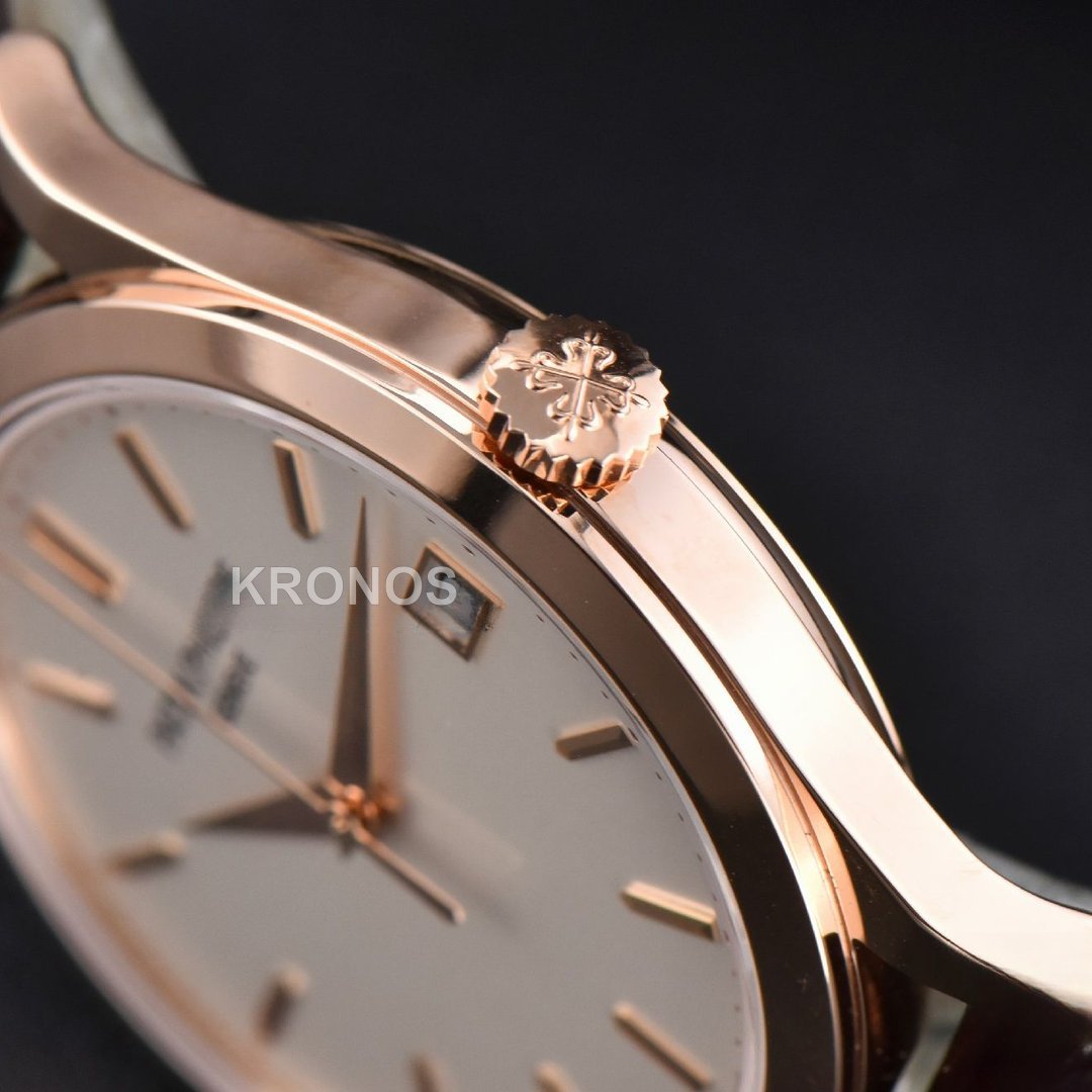 Calatrava 38mm Ivory Dial Brown - Authentic Movement