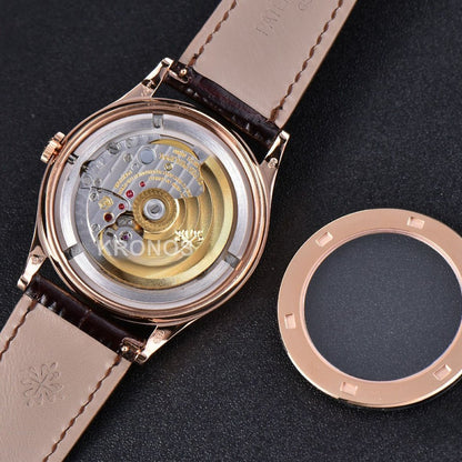 Calatrava 38mm Ivory Dial Brown - Authentic Movement