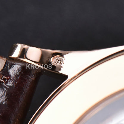 Calatrava 38mm Ivory Dial Brown - Authentic Movement