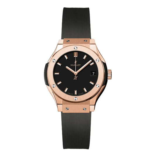Classic Fusion King Gold Black Dial reloj de lujo Kronos Relojes vista frontal