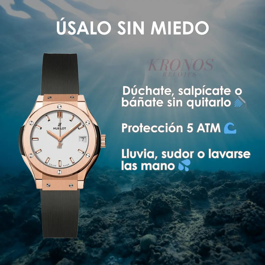 Classic Fusion King Gold Kronos Relojes foto frontal esfera blanca oro