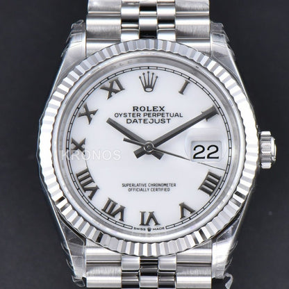 Datejust 36mm White Dial Roman Marker - Authentic Movement