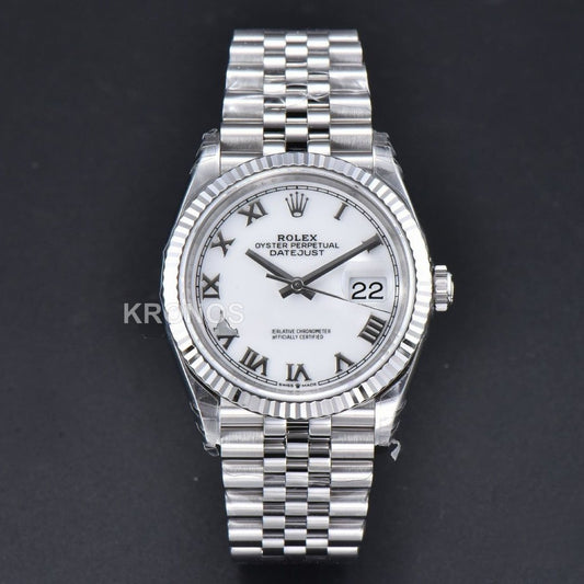 Datejust 36mm White Dial Roman Marker - Authentic Movement