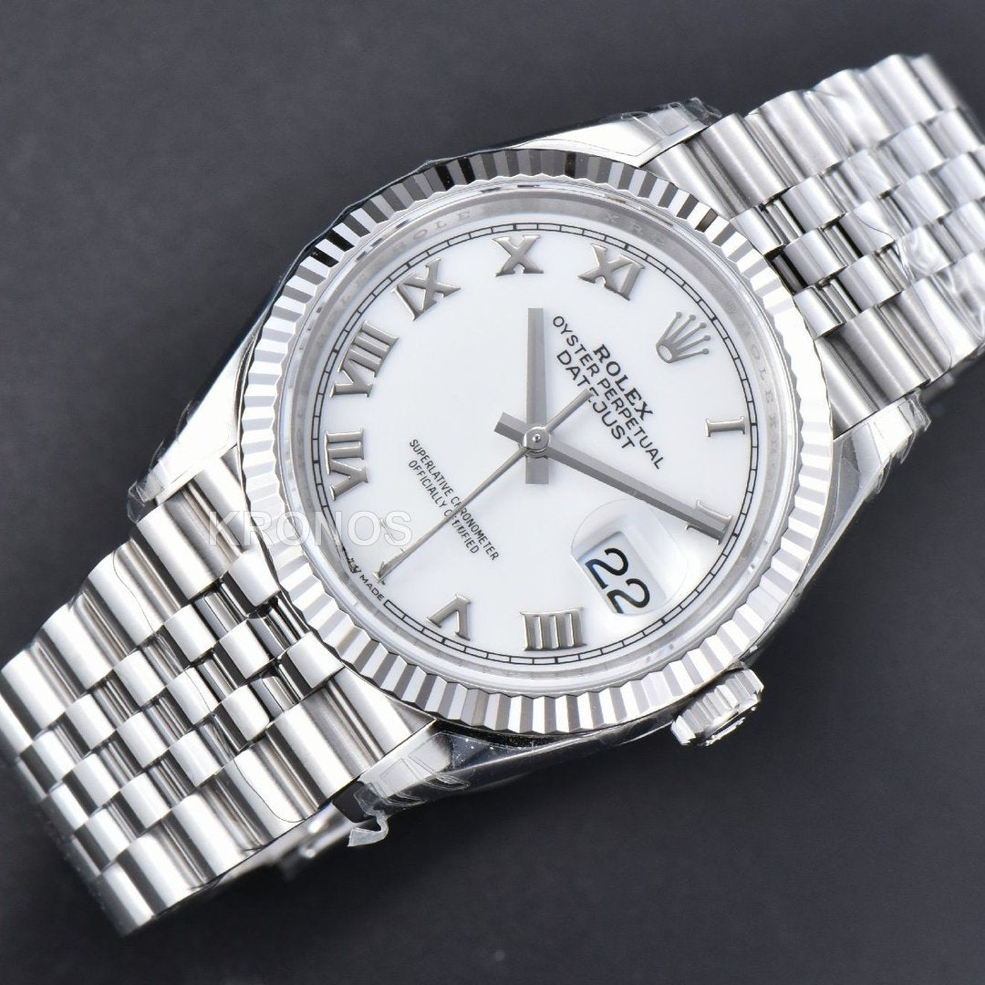 Datejust 36mm White Dial Roman Marker - Authentic Movement