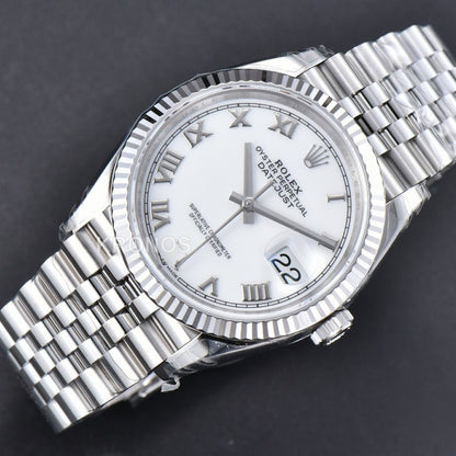 Datejust 36mm White Dial Roman Marker - Authentic Movement
