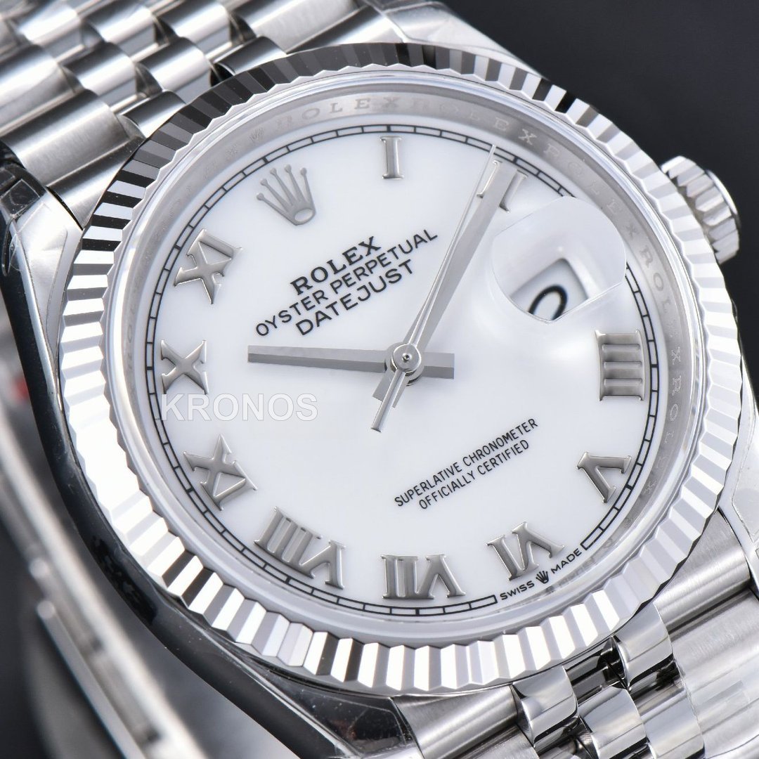 Datejust 36mm White Dial Roman Marker - Authentic Movement