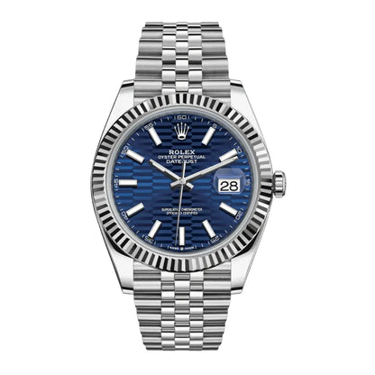 Datejust Oystersteel Blue Dial Jubilee de Kronos Relojes - Vista frontal completa